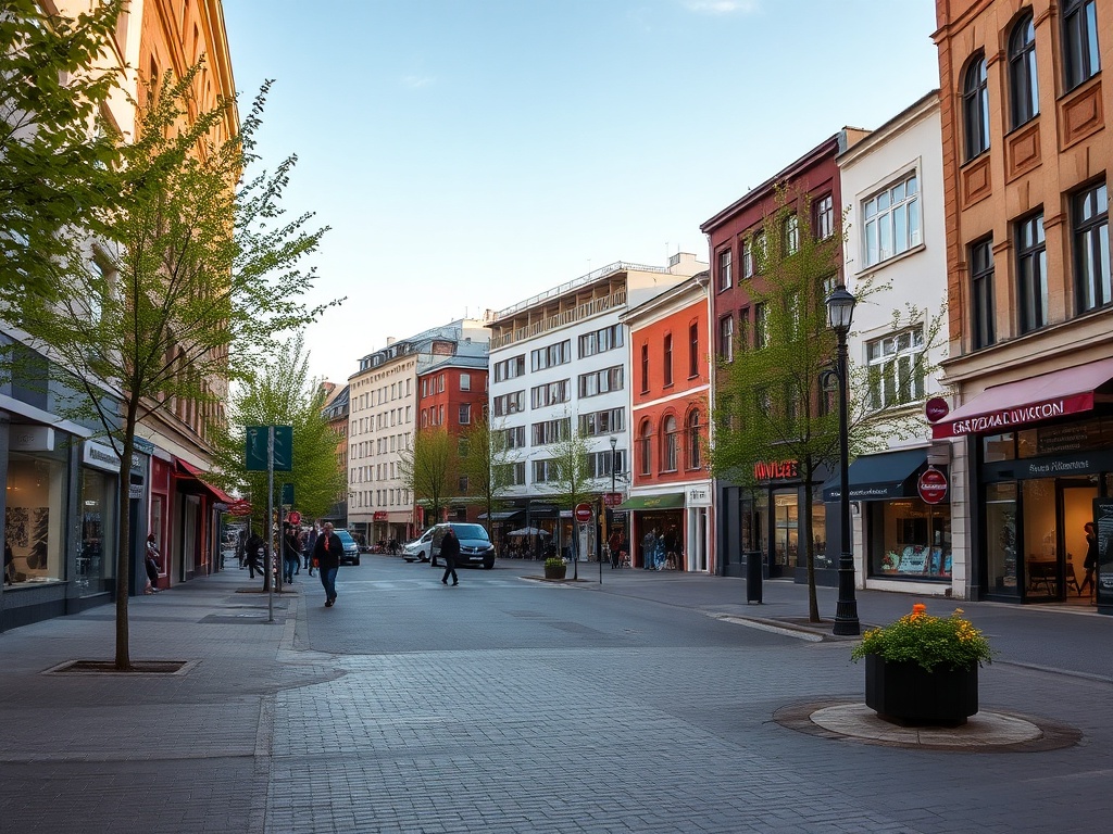Ilustracja przedstawiająca symboliczne połączenie tematyki bezpieczeństwa drogowego i ochrony środowiska w Gliwicach.