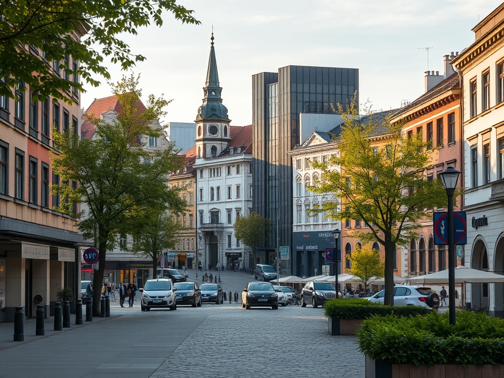 Mieszkańcy Gliwic świętujący Poniedziałek Wielkanocny wspólnym śniadaniem na Alei Przyjaźni w 2026 roku.