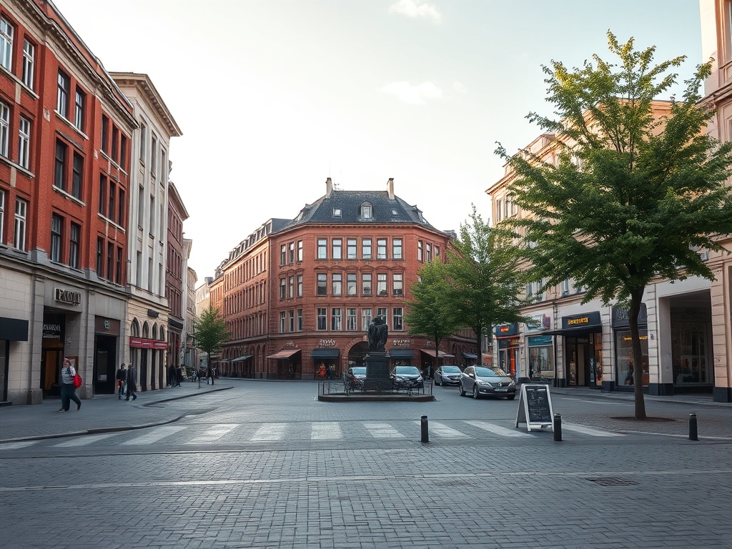 Mapa Gliwic z zaznaczonymi punktami usługowymi, pokazująca bogatą infrastrukturę miasta.