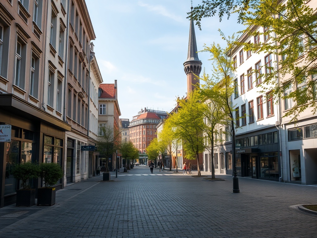 Grafika przedstawiająca połączenie symbolu kościoła (Sanktuarium Miłosierdzia Bożego) z młodym drzewkiem symbolizującym akcję "Rośniemy Razem" w Gliwicach.